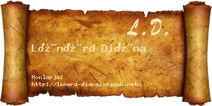 Lénárd Diána névjegykártya